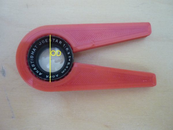 3D Printed Lens Wrench measurement