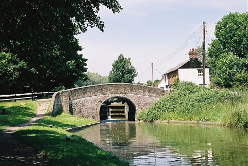 Loch gates near an old stone bridge