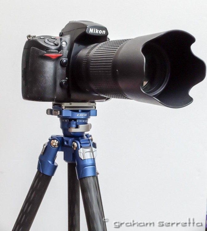 Cavix Leopard tripod with Nikon D700 and 70-300mm f/4.5-5.6 ED-IF AF-S VR Zoom Nikkor