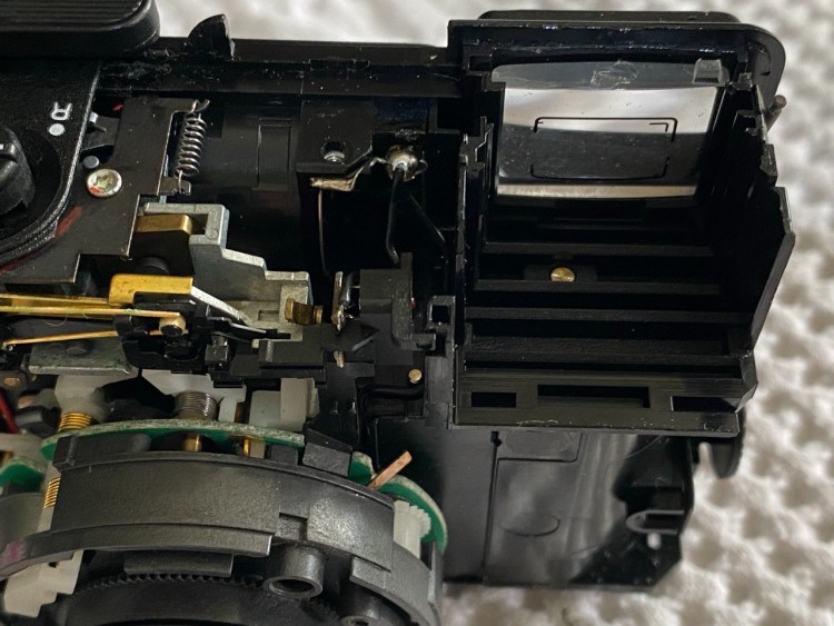 Partially dismantled viewfinder